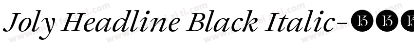 Joly Headline Black Italic字体转换